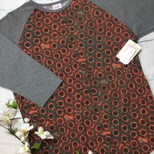 LuLaRoe Randy Baseball Tee Floral Medallion Print Raglan 2XL NWT 3/4 Sleeve